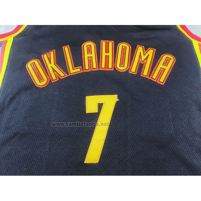 Camiseta Oklahoma City Thunder Chet Holmgren #7 Ciudad 2024-25 Negro